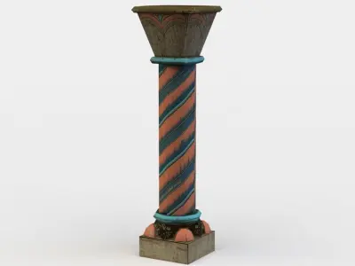 Column egyptian - egyptian Low-poly 3D model