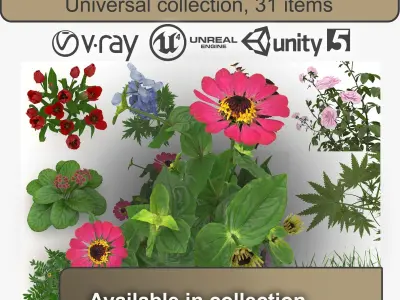 Stop light plant Free low-poly 3D model