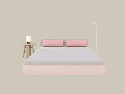 Model Set 12 Fusion bed Zeitraum Bedside table JWDA Lamp MENU  3D model