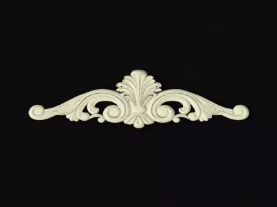 dekor shabby chic - ornate scroll trim 3D model