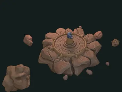 Fantasy pedestal 3D model