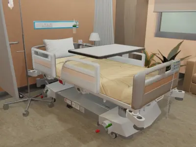 VRHospital Room 3d model Low-poly 3D model