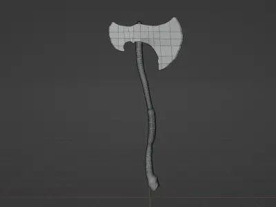 leviathan axe with lights 3D model