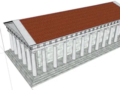 Architecture-Religion-God-Culture-Temple-0271 greek temple wi... 3D model