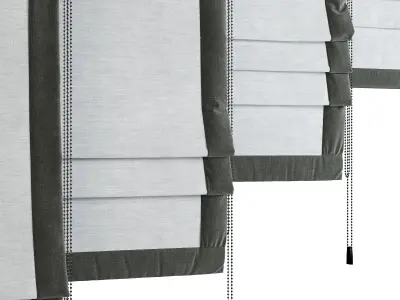 Roman Blinds Curtain Set Low-poly 3D model buy