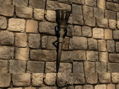 Ancient Torch 3D model