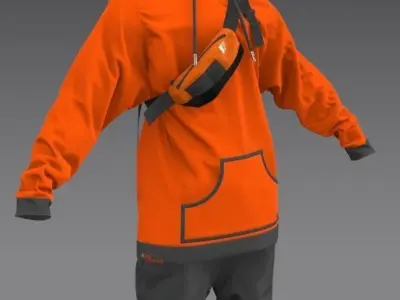Skater Outfit Low-poly 3D model
