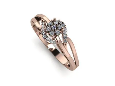 Engagement ring 3D print model