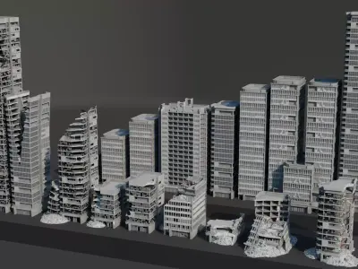 Ruined Highrises  3D model