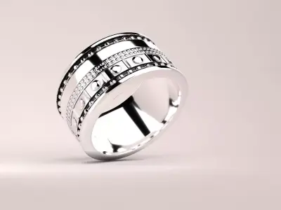 RING---Inlaid forms Low-poly 3D model