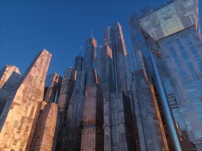 Ultra Detailed Sci-Fi Megastructures - Kit Bash - C4D Octane 3D model