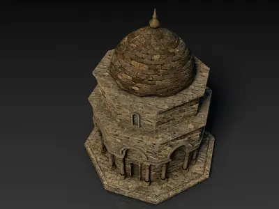 Small mosque Low-poly 3D model