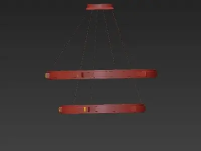 Chandelier circular led pendant light 3D model purchase