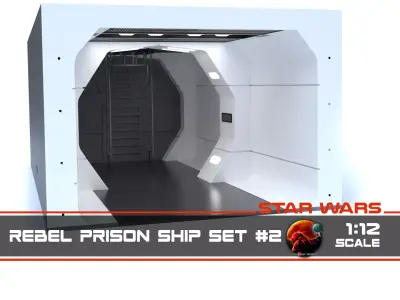 The Mandalorian - Rebel Prison Ship 2 - Small Hallway 1-12 scale 3D print model