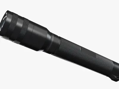 LED flashlight rechargeable 02 3D model