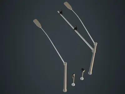 Stop Light 1B Low-poly 3D model