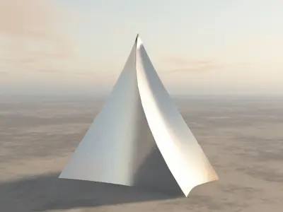 Twisted pyramid 3D model