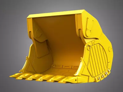 Excavator Bucket -  6030 FS Hydraulic Mining Shovel  3D model