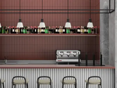 Restaurant Bar Counter NM 1 3D model