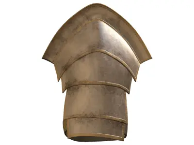 Roman Soldier Shoulder Guard Low-poly 3D model