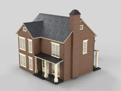 British House Design 18T4 Low-poly 3D model