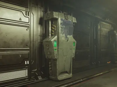 Sci-fi Dirty Cryo Chamber Cryopod 3D model  Low-poly 3D model