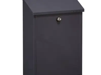 Black Metal Mailbox 3D model