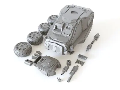 Sci fi Gothic Storm Vehicle 3D print model