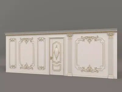 Wall Molding in Classic French style 12 3D model