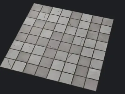 Stylized tile floor Low-poly 3D model
