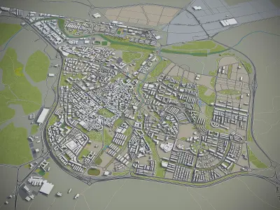 Guadalajara  Low-poly 3D model