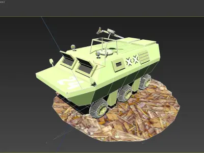 Armoured Vehicle Low-poly 3D model