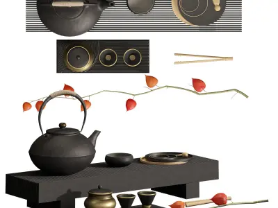 Tea Decorative Set  3D model