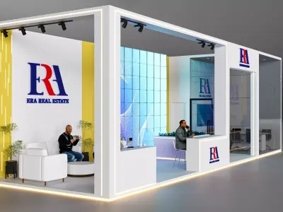 booth 4x12two side open  3D model