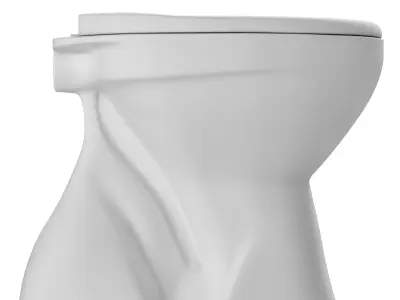 Floor Mount oval shape EWC toilet 3D model Modeled in 3ds max 3D model