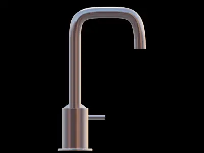 Steel Kitchen Tap - Low Poly Low-poly 3D model