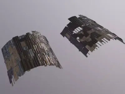 Slum Roof Pack Low-poly 3D model