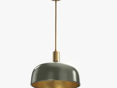 Dekum Metal Dome Pendant PBR 3D model