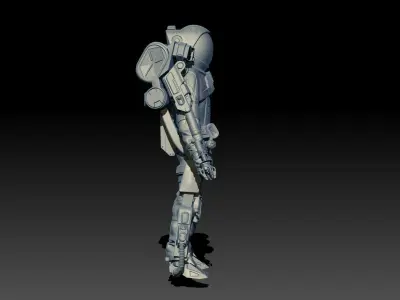 Si-fi spacesuit High-poly 3D model 3D model