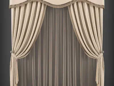 Curtain 3D model 231 Low-poly 3D model