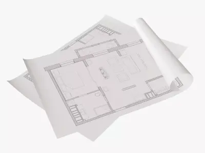  Sheets of paper 01 3D model