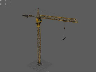 Tower Crane Low-poly 3D model