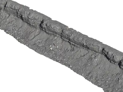 Ultra realistic Sand Cliffs grey Low-poly 3D model