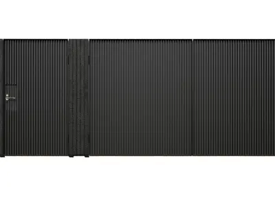 Entrance group with gate 3D model