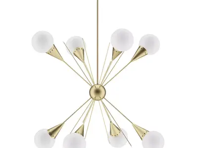 Golden Ceiling Lamp 3D model