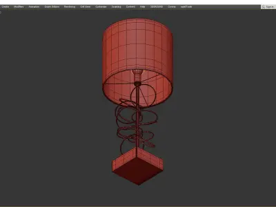 Brass Spiral Metal Table Lamp Liang and Eimil Medea Low-poly 3D model