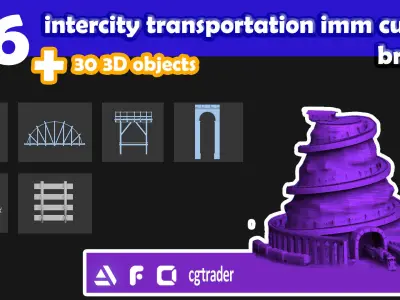 intercity transportation imm curve brush-vol1 3D model