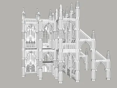 Space Fascist Cathedral City Modular Terrain Kit 3D print model