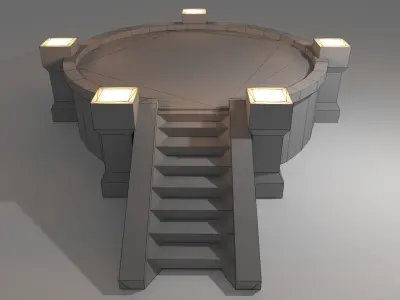 Medieval Shrine Low-poly 3D model