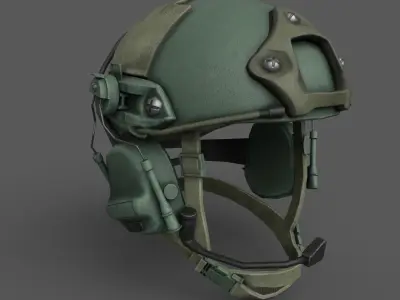 Helmet military Scifi ver 3 Low-poly 3D model